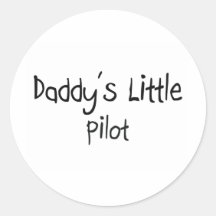Daddy's Little Pilot Sticker