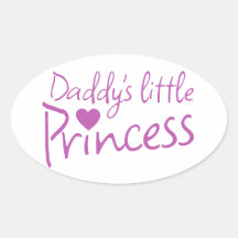 Daddys little princess oval sticker