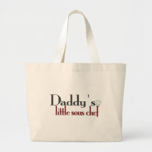Daddy's little sous chef canvas bags