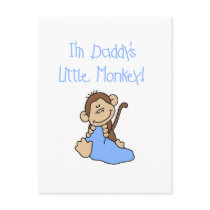 Daddy's Monkey-Blue Tshirts and Gifts Post Cards