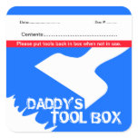 Daddy's Tool Box Label 2 Sticker