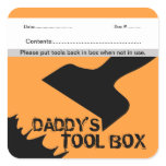 Daddy's Tool Box Label 3 Sticker