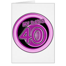Dad's 40th b-day from daughters cards