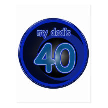 Dad's 40th Birthday Postcards