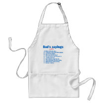Dads favourite sayings apron