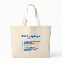 Dads favourite sayings bag