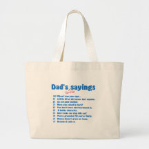 Dads favourite sayings bag