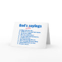 Dads favourite sayings cards