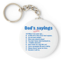 Dads favourite sayings keychain