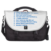 Dad's favourite sayings laptop bag