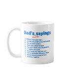Dads favourite sayings mug