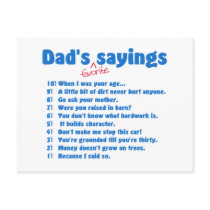 Dads favourite sayings postcard