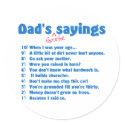 Dads favourite sayings sticker