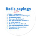 Dads favourite sayings sticker
