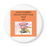 dad's plumbing service refrigerator magnet