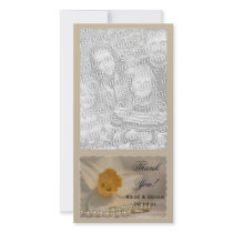 Daffodil and Pearls Wedding Thank You Photo Card