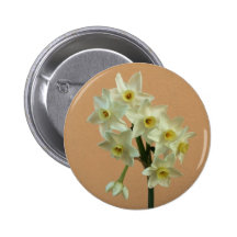 Daffodil Badge Pinback Buttons