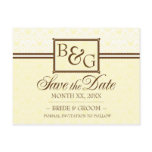 Daffodil & Brown Save The Date postcards