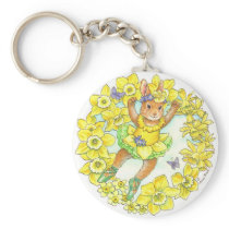 Daffodil Bunny Keychain