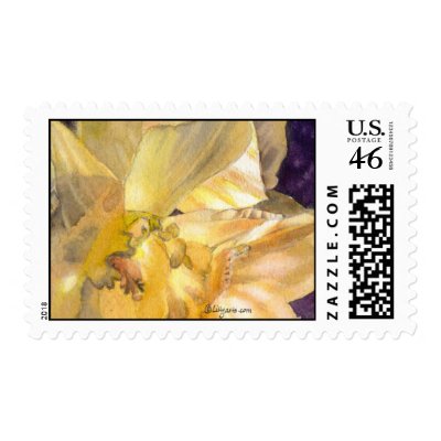 Daffodil Close Up Postage by lillyarts