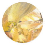 Daffodil Envelope Seals Wedding Stickers