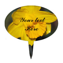 Daffodil flower customisable cake picks