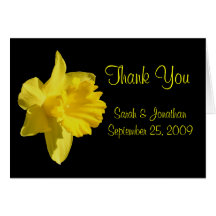 Daffodil Flower Wedding Thank You Card
