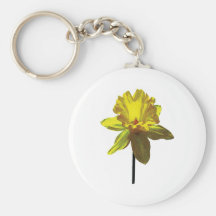 Daffodil Looking Up Keychain