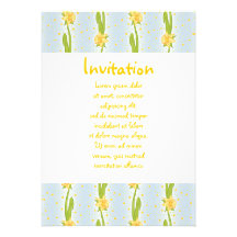 Daffodil Pattern Custom Announcements