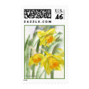 Daffodil Watercolor Art Postage Stamps