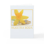 Daffodil wedding invitation spanish greeting card