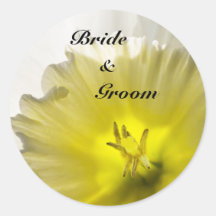Daffodil Wedding Stickers