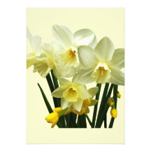 Daffodils and Buds Personalized Invitations