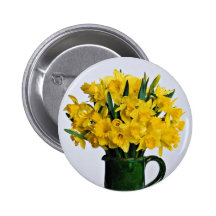 Daffodils in green vase  flowers pin