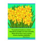 Daffodils Poem, postcard