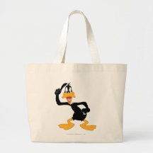Daffy Duck With a Great Idea Canvas Bags