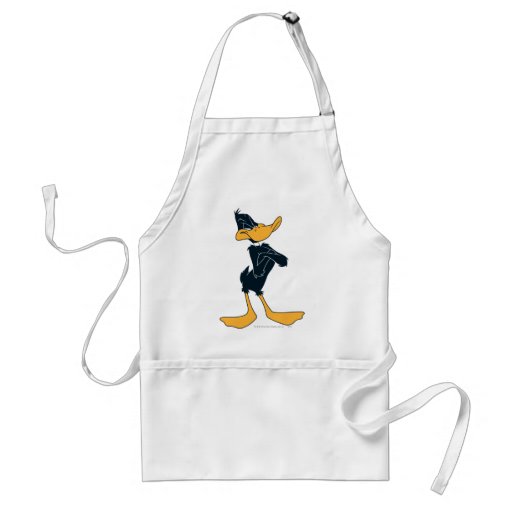 Daffy Duck with Arms Crossed Aprons