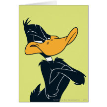 Daffy Duck with Arms Crossed Greeting Cards