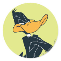 Daffy Duck with Arms Crossed Round Stickers