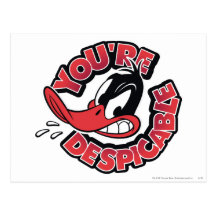 Daffy Duck - You're Despicable Post Card