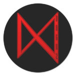 Dagaz Rune red stickers