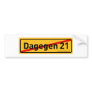 dagegen21.de Autoaufkleber