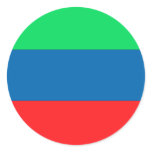 Daghestan Flag Round Sticker