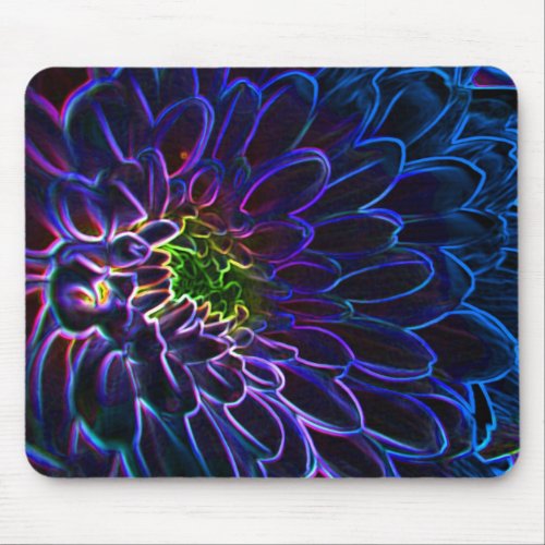 dahlia art mouse pad