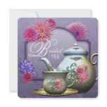 Dahlia Pink Purple Bridal Tea Shower Invitations
