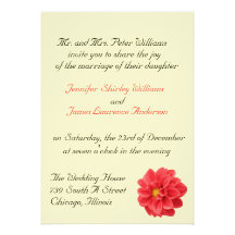 Dahlia Wedding Invitation