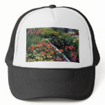 Dahlias, gladiolus, ligularia, coreopsis, miscanth mesh hat