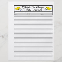 Daily Journal lifestyle change page Custom Flyer