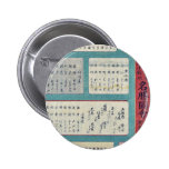 Dainihon rokuju yoshu meisho zue  mokuroku Ukiyoe Pinback Buttons