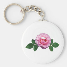 Dainty Pink Rose Key Chain